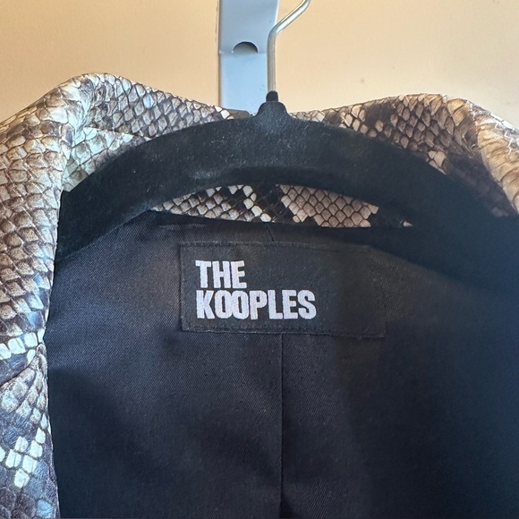 NEW The Kooples Leather Python Print Blazer Sz 1 (S) - Picture 8 of 15